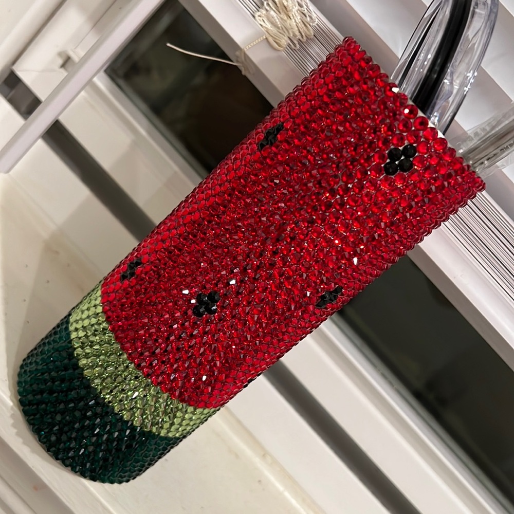 Rhinestone watermelon tumbler